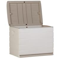 PLASTIKEN Afsluitbare kist met wielen - 190 L - Functioneel en esthetisch - Beige