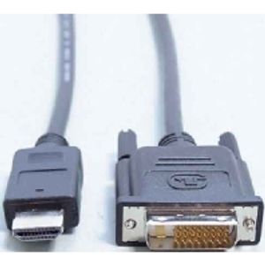 e+p HDMI 3/5 video kabel adapter 5 m DVI-D Zwart