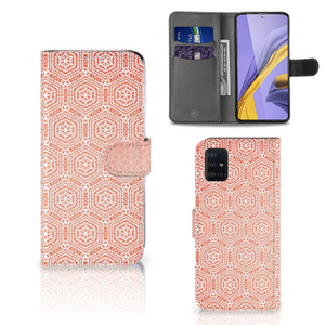 Samsung Galaxy A51 Telefoon Hoesje Pattern Orange