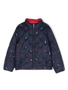 POLO RALPH LAUREN KIDS veste matelassée à design réversible - Bleu