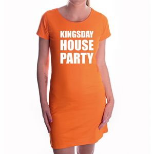 Oranje Koningsdag jurkje Kingsday house party voor dames XL  -