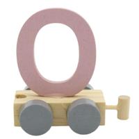 JeP kids houten treinletter O-roze