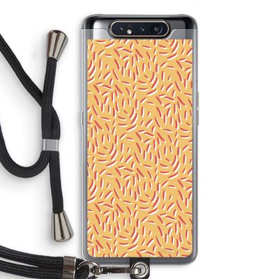 Camouflage: Samsung Galaxy A80 Transparant Hoesje met koord