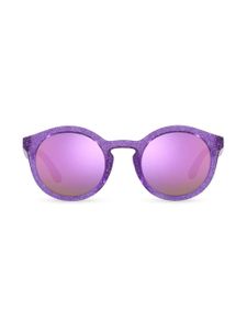 Dolce & Gabbana Kids lunettes de soleil New Pattern à monture ronde - Violet