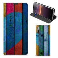 Sony Xperia L4 Book | Wallet Case | Wood Heart - Cadeau voor je Vriend