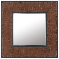 Beliani BOISE - Wandspiegel-Donkere houtkleur-Teakhout - thumbnail