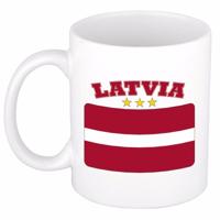 Vlag Letland koffiemok - drink beker - 300 ml - landen supporters