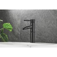 Wastafelkraan SaniClear Bamboo | Opbouw | Koudwater kraan | Hoog model | Waterval uitloop | Zwart Wastafelkraan SaniClear Bamboo | Opbouw | Koudwater kraan | Hoog model | Waterval uitloop | Zwart