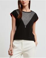 Zip73 Top Boatneck Mesh Z25/118/01/001 T-shirt Korte Mouw 001 Black