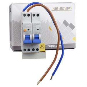 SEP combiset aardlekschakelaar 30mA 40A + 1 installatieautomaat 1polig+N B16