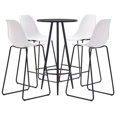 vidaXL 5-delige Barset kunststof wit vidaXL 5-delige Barset kunststof wit