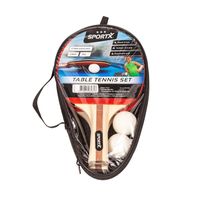 2x Tafeltennis batjes sport set met 2 ballen   -