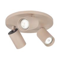 Highlight OpbouwspotMila 3-lichts rond zand bruin - S7492.03