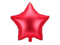 Folieballon ster rood Satijn 48cm