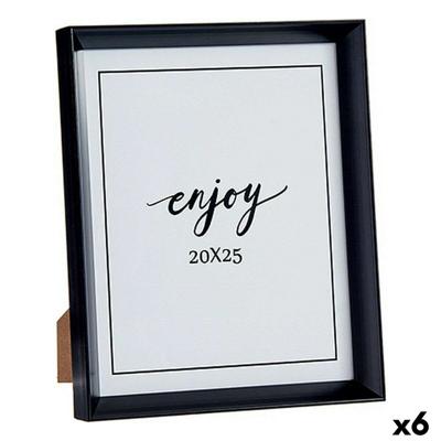 Fotolijsten Gift Decor Zwart Glas Plastic (6 Stuks)