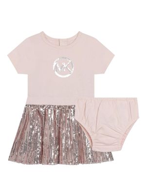 Michael Kors Kids robe à sequins - Rose