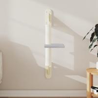 VidaXL Kattenmeubel wandgemonteerd met krabpaal 85,5 cm lichtgrijs VidaXL Kattenmeubel wandgemonteerd met krabpaal 85,5 cm lichtgrijs