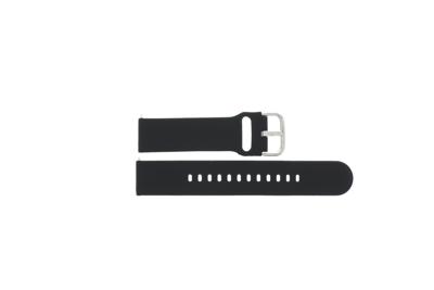 Horlogeband Universeel JD437 Silicoon Zwart 22mm
