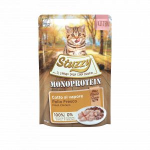 Stuzzy Cat Grain Free Monoprotein kitten kip nat kattenvoer 85 gram 4 dozen (80 x 85 g)