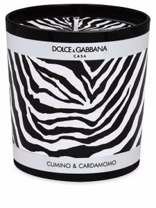 Dolce & Gabbana bougie parfumée à imprimé zèbre (250g) - Noir