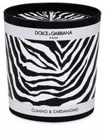 Dolce & Gabbana bougie parfumée à imprimé zèbre (250g) - Noir