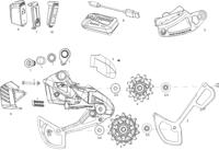 SRAM achterderailleur "x01 eagle axs" rear derail. x01 eagle axs 52t lunar grey