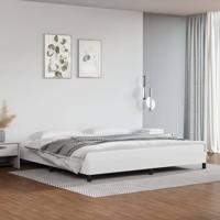 Bedframe kunstleer wit 200x200 cm