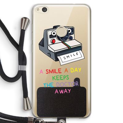 Smile: Huawei Ascend P8 Lite (2017) Transparant Hoesje met koord