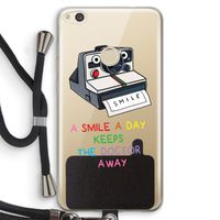 Smile: Huawei Ascend P8 Lite (2017) Transparant Hoesje met koord Smile: Huawei Ascend P8 Lite (2017) Transparant Hoesje met koord