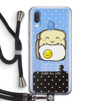 Sleep All Day: Samsung Galaxy A40 Transparant Hoesje met koord