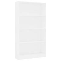 vidaXL Boekenkast met 4 schappen 80x24x142 cm bewerkt hout wit