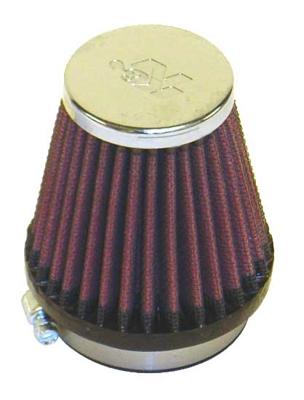 K&N Luchtfilter universeel verchroomd, Universele luchtfilters voor de moto, RC-2330