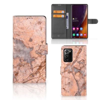 Samsung Galaxy Note20 Ultra | Bookcase | Marmer Oranje