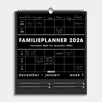 Familieplanner 2026 incl. Markers Groot Familieplanner 2026 incl. Markers Groot
