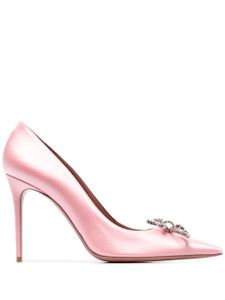 Amina Muaddi escarpins Rosie 95 mm à ornements en cristal - Rose