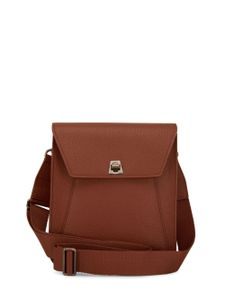 Akris sac à bandoulière en cuir à fermoir loquet - Marron