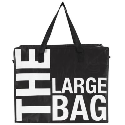 Boodschappentas / opbergtas XXL - 90 liter - shopper - mega/ jumbo tas - zwart - 55 x 55 x 30 cm