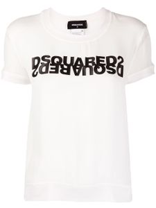 DSQUARED2 t-shirt ajusté à logo - Blanc