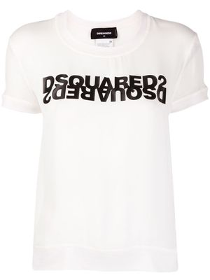 DSQUARED2 t-shirt ajusté à logo - Blanc