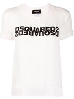 DSQUARED2 t-shirt ajusté à logo - Blanc