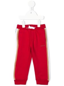 BOSS Kidswear pantalon de jogging à détails rayés - Rouge