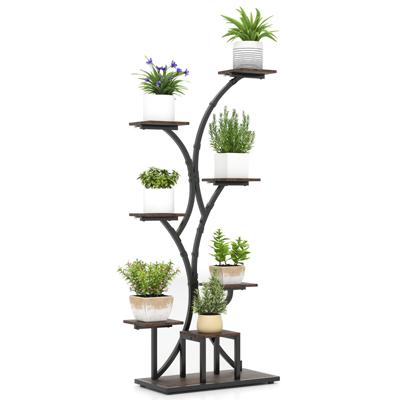 Plantenstandaard met Groeilampen 8-laags Plantenrek Bloemenstandaard