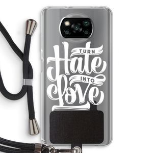 Turn hate into love: Xiaomi Poco X3 NFC Transparant Hoesje met koord