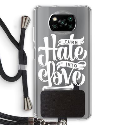 Turn hate into love: Xiaomi Poco X3 NFC Transparant Hoesje met koord
