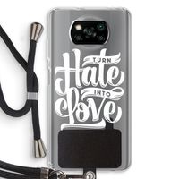 Turn hate into love: Xiaomi Poco X3 NFC Transparant Hoesje met koord