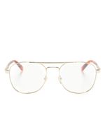 Gucci Eyewear lunettes de vue à monture pilote - Or