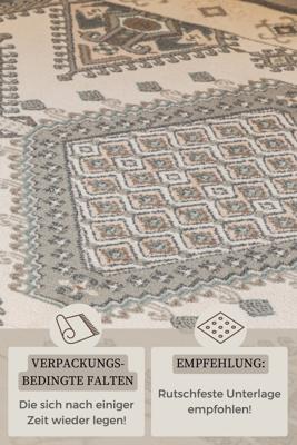 Hanse Home - Terrain Designer Shortpile Rug Lakan Cream Grey - 160x235 cm
