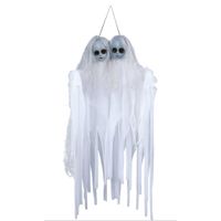 Horror/halloween decoratie spook/geest pop - siamese tweeling - hangend - 70 cm - thumbnail