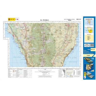 Topografische kaart 1085-III/IV El Pueblo (La Palma) | CNIG - Instituto Geográfico Nacional1
