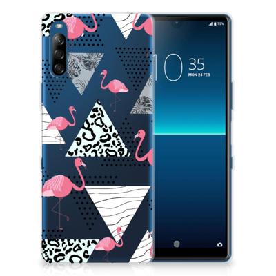 Sony Xperia L4 | TPU Hoesje | Flamingo Triangle